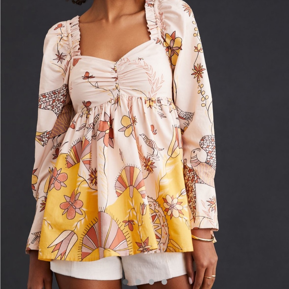 Let Me Be Poplin Babydoll Blouse